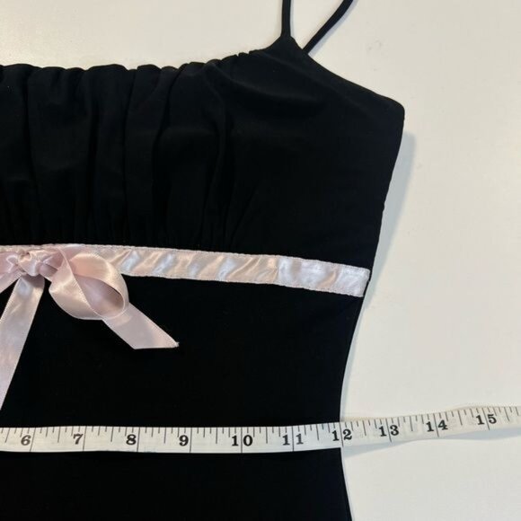 Vintage Y2K Black and White Fairy Asymmetrical Hem Party Dress - Picture 10 of 15